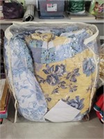Zip Bag W/Vintage Handmade Quilt