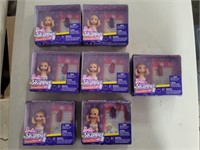 7 Barbie Skipper Miniature Dolls