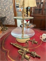 2 Tier Decorative Serving Piece and Brass Wall