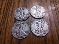 4 walking liberty half dollars four times your