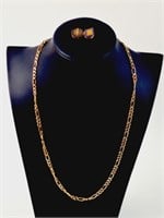 21.71 Grams 10KT Gold Jewelry: Chain, Pins