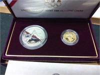 1988 proof two coin set includes a proof silver