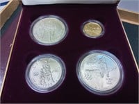 1995 Olympics four coin set includes two silver