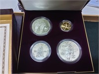 1995 Olympics four coin set includes two silver