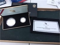 Star Spangled Banner two coin set $1 silver