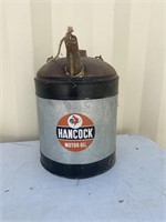 HANCOCK MOTOR OIL CAN