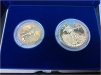 American Eagle gold coin set 1 and 1/2 oz 1987