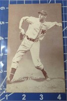 RARE 1947 exhibit baseball card Mickey Vernon