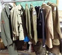 8 MILITARY JACKETS (RACK NOT INCLUDED)