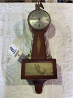 Sessions wood case 8-day banjo clock