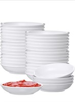 New 50 Pcs White Ceramic Dipping Bowls 3 oz Round