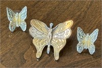 Sergio Bustamante Silver Figural Butterfly Set