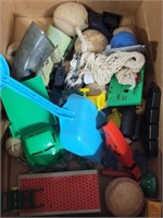 Box W/Children's Sandbox Toys
