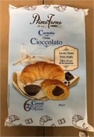 Puff Pastry Cream Chocolate Filled Croissants PK/6
