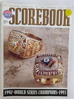 1992-93 World Series Blue Jays Score Book