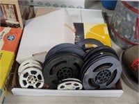 Box W/Vintage Video Reels