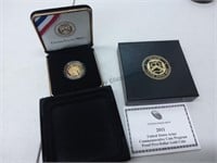 2011 United States Army commemorative proof $5