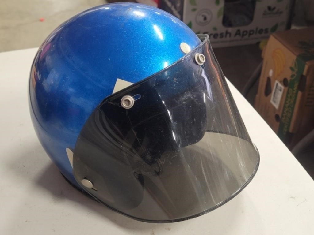 Blue Motorcycle Helmet
