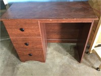 Wooden Desk, 3 Drawer, 30”T x 37”W x 16”D