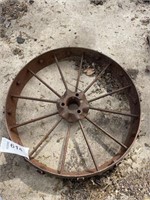 Heavy cleated iron wheel