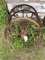 Iron cultivator wheels