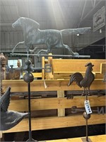 Copper weather vane with horse