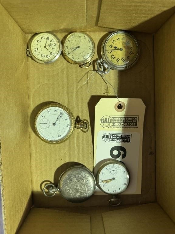 (6) collectible pocket watches