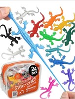24 Super Stretchy Lizards Toys 7.5 cm Bulk Set,