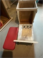 Foot stool & wooden storage box