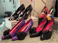 Four Pair Eighties Glam Designer Heels