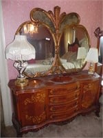 European Style Dresser with Large Mirror approx.