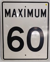 Maximum 60 Traffic Sign