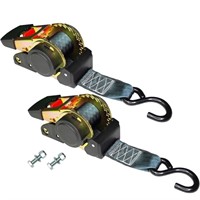 ANLU LOAD 2 Pack Retractable Ratchet Straps (2in
