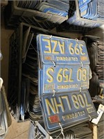 Crate of license plates