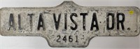 Alta Vista Dr. Sign