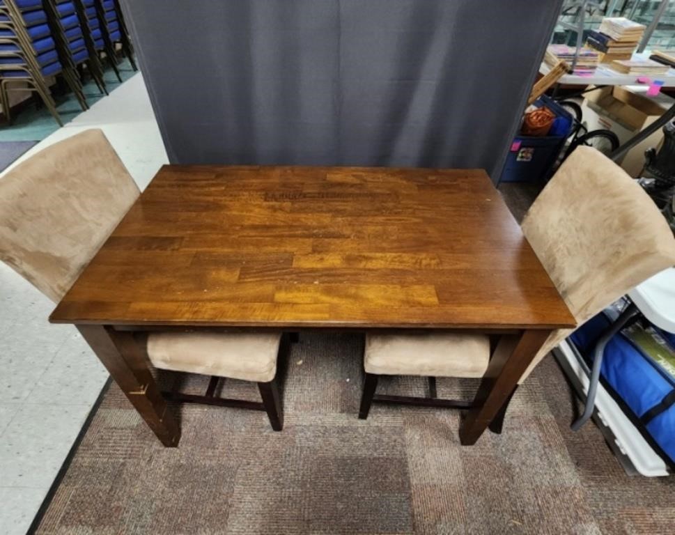 Table & 2 Upholstered Chairs