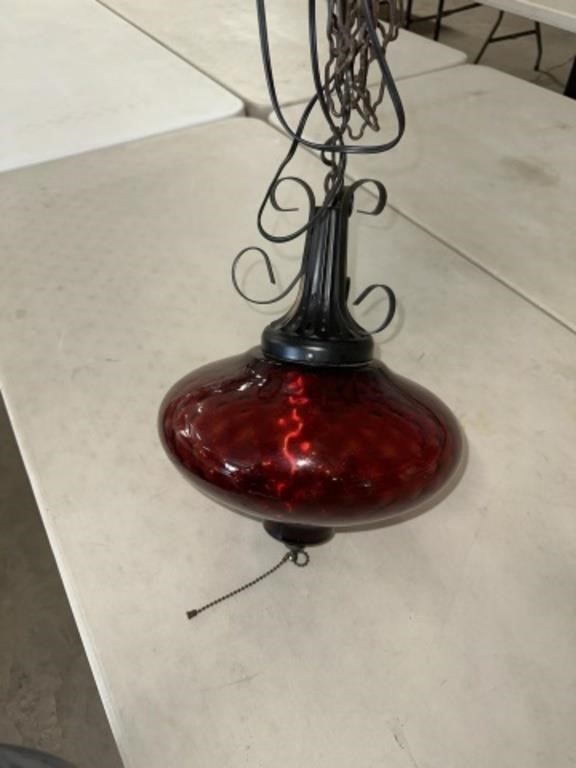 RED VINTAGE ELECTRIC PENDANT