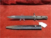 Vintage all metal bayonet w/scabbard