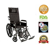 Healthline Recliner Wheelchair  18in Seat