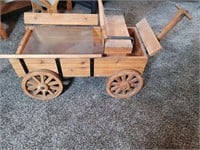 24H x 42L x 22W-Wooden Coach Wagon. (Needs Work)