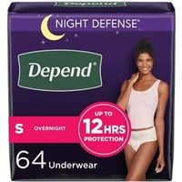 Depend Night Defense  Women's S  64Ct