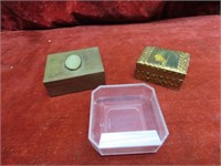 Jade, acrylic, lady trinket box