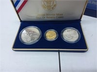 1993 three coin set includes a five-dollar gold
