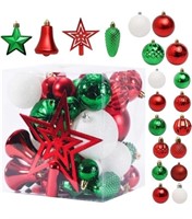 (NEW)(Pack of 2)45pcs Christmas Balls Ornaments
