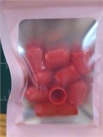 Pack of 10 red valve caps