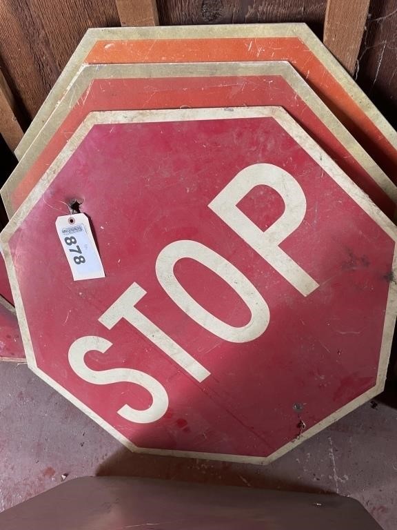 Group of stop signs