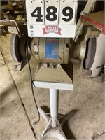 K-T Industrial tools grinder on stand