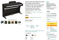 FM7863  Donner DDP-300 Digital Piano 88 Weighted
