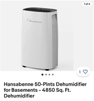 A643  Hansabenne 50-Pints Dehumidifier for Basemen
