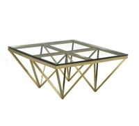 Ariel Coffee Table Square Gold $872